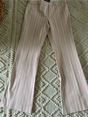 Victoria's Secret Pink and White Striped Boot Cut Pants